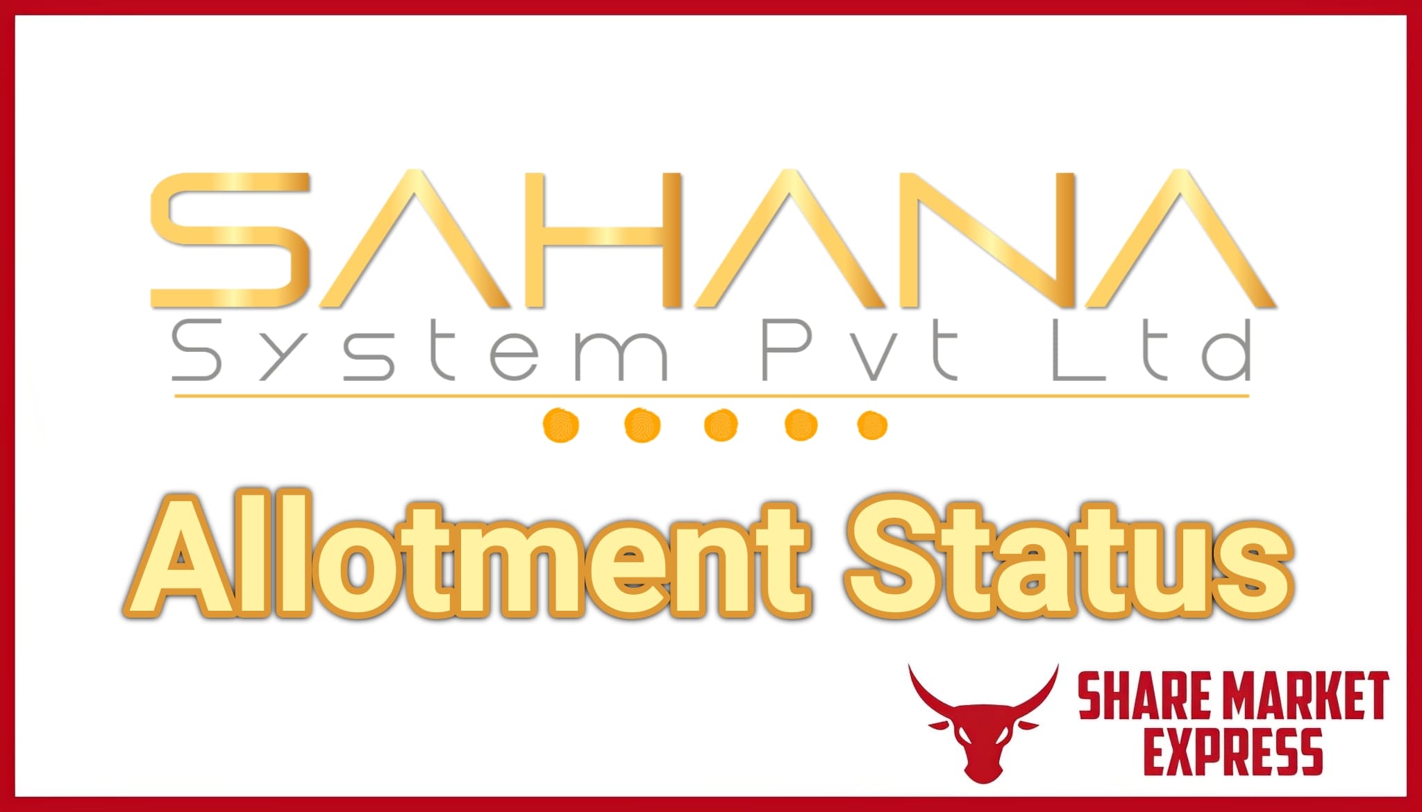 Sahana System IPO Allotment Status Check Online ( Sahana System IPO GMP )