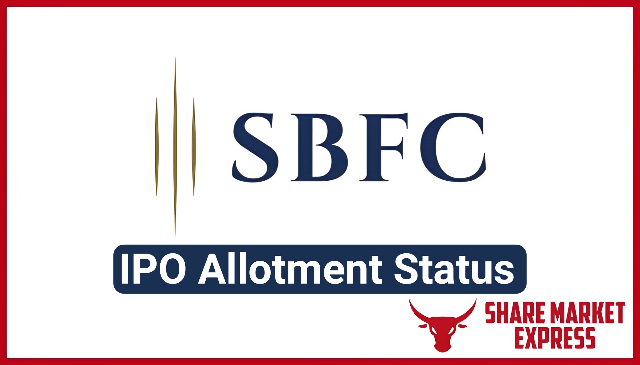 SBFC Finance IPO Allotment Status Check Online (Link)