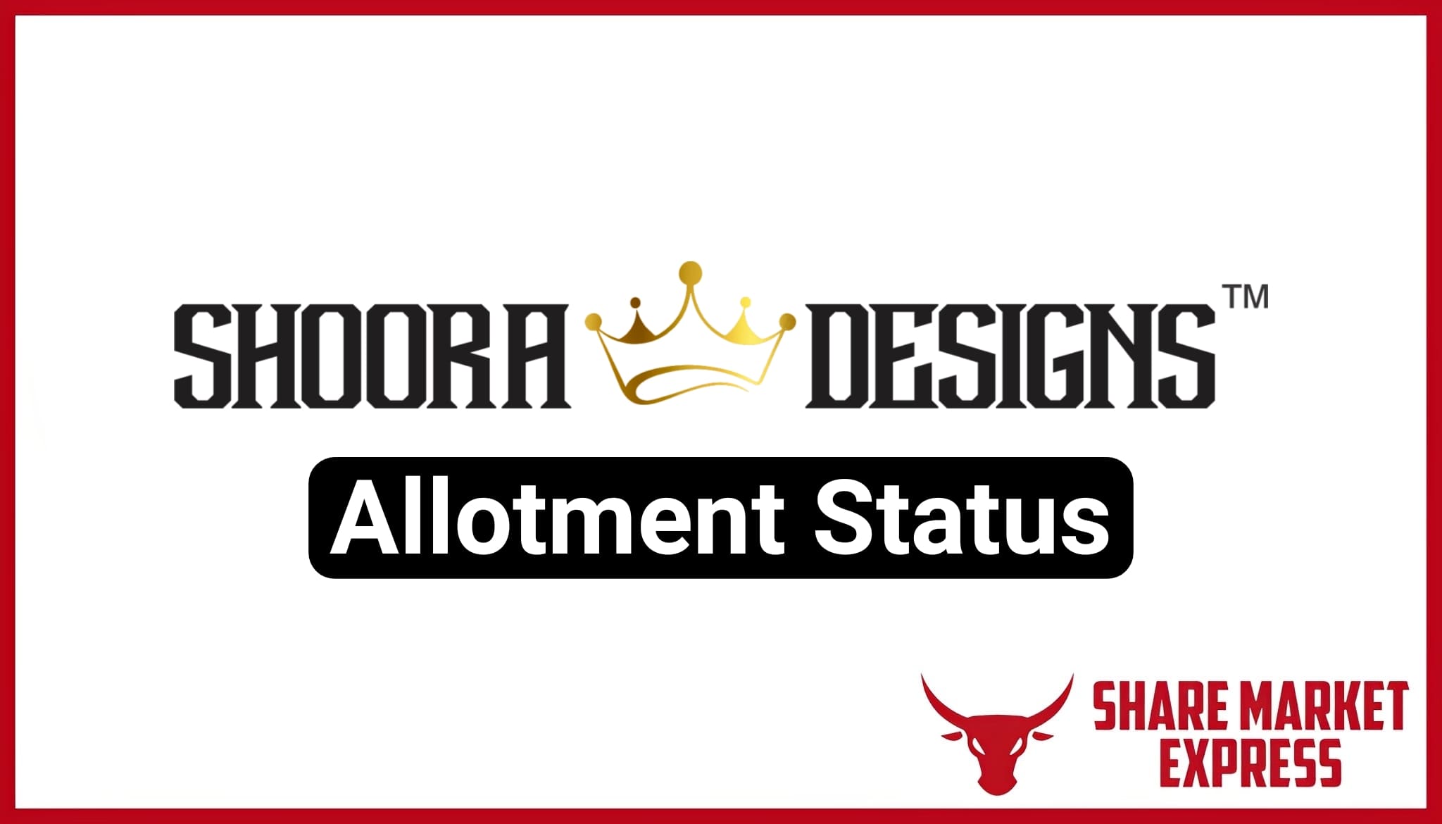 Shoora Designs IPO Allotment Status Check Online (Link)