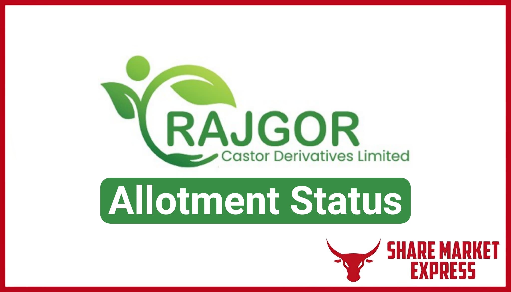 Rajgor Castor Derivatives IPO Allotment Status Check Online