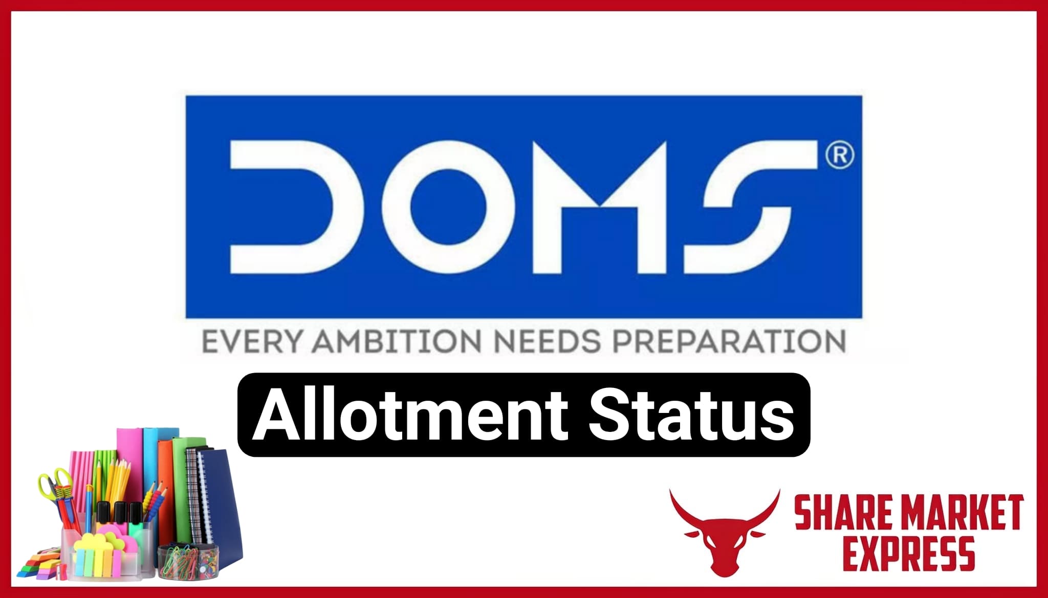 DOMS Industries IPO Allotment Status Check Online (Link)
