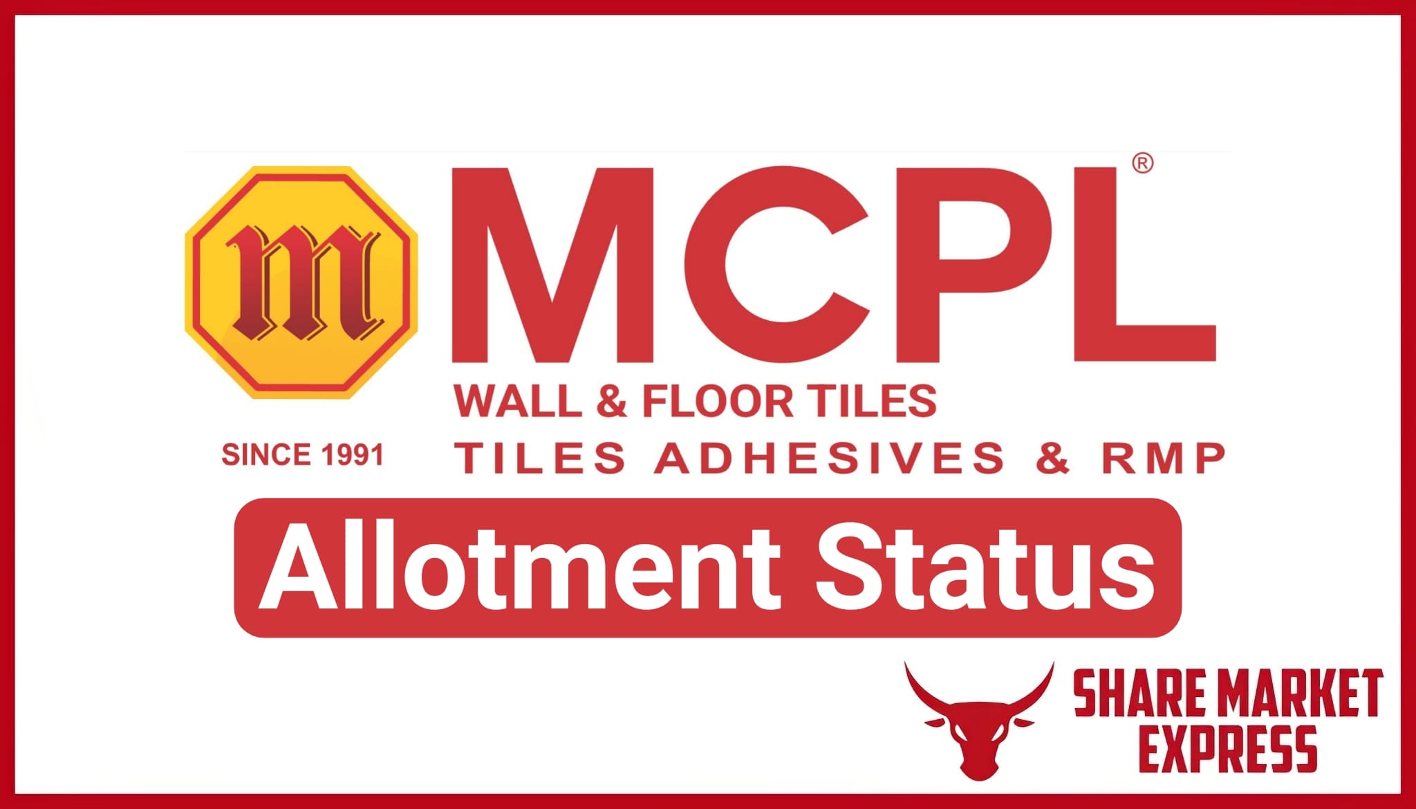 Manoj Ceramic IPO Allotment Status Check Online (Link) MCPL IPO
