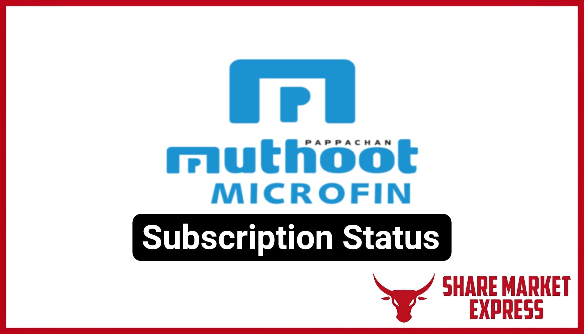 Muthoot Microfin IPO Subscription Status